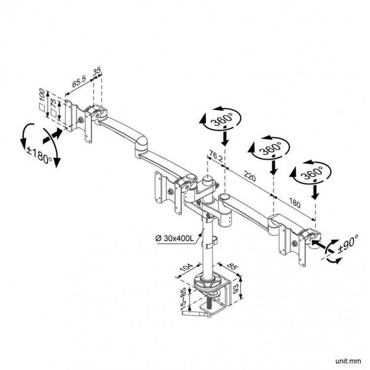 Joint Three MONITORARMEN Joint Three MONITORARMEN - kantoormeubilair online kopen - bestellen