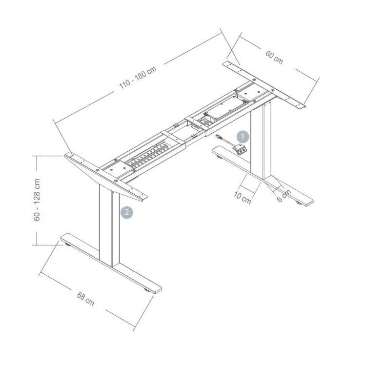 Motion Single high speed elektrisch zit-sta bureau NPR BUREAUS (ALLE) - kantoormeubilair online kopen - bestellen